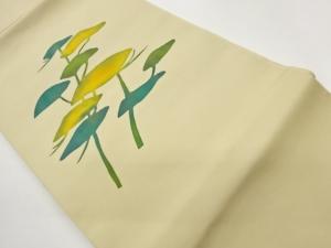 塩瀬型染抽象松模様名古屋帯